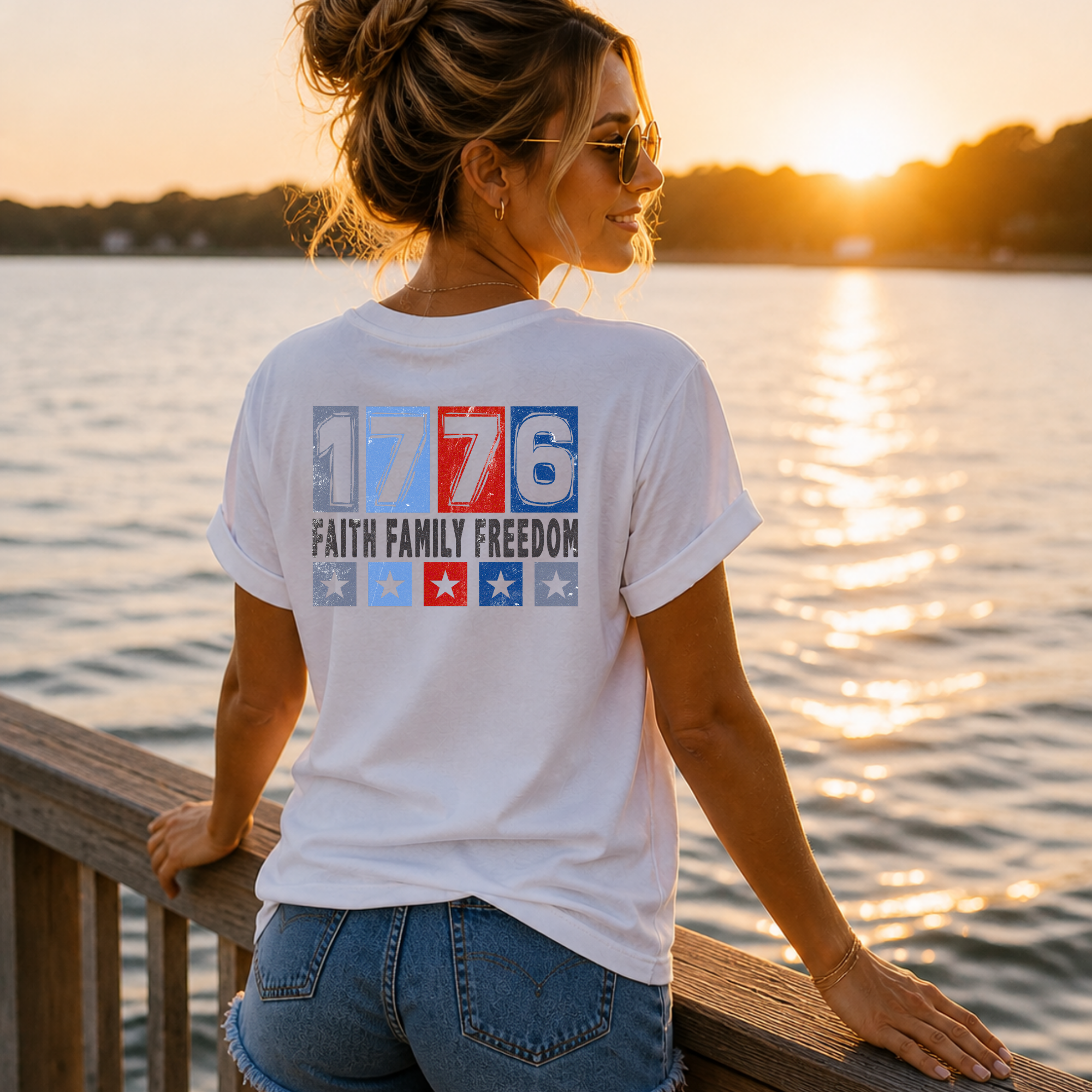 God Bless America · 1776 | Faith & Freedom Tee