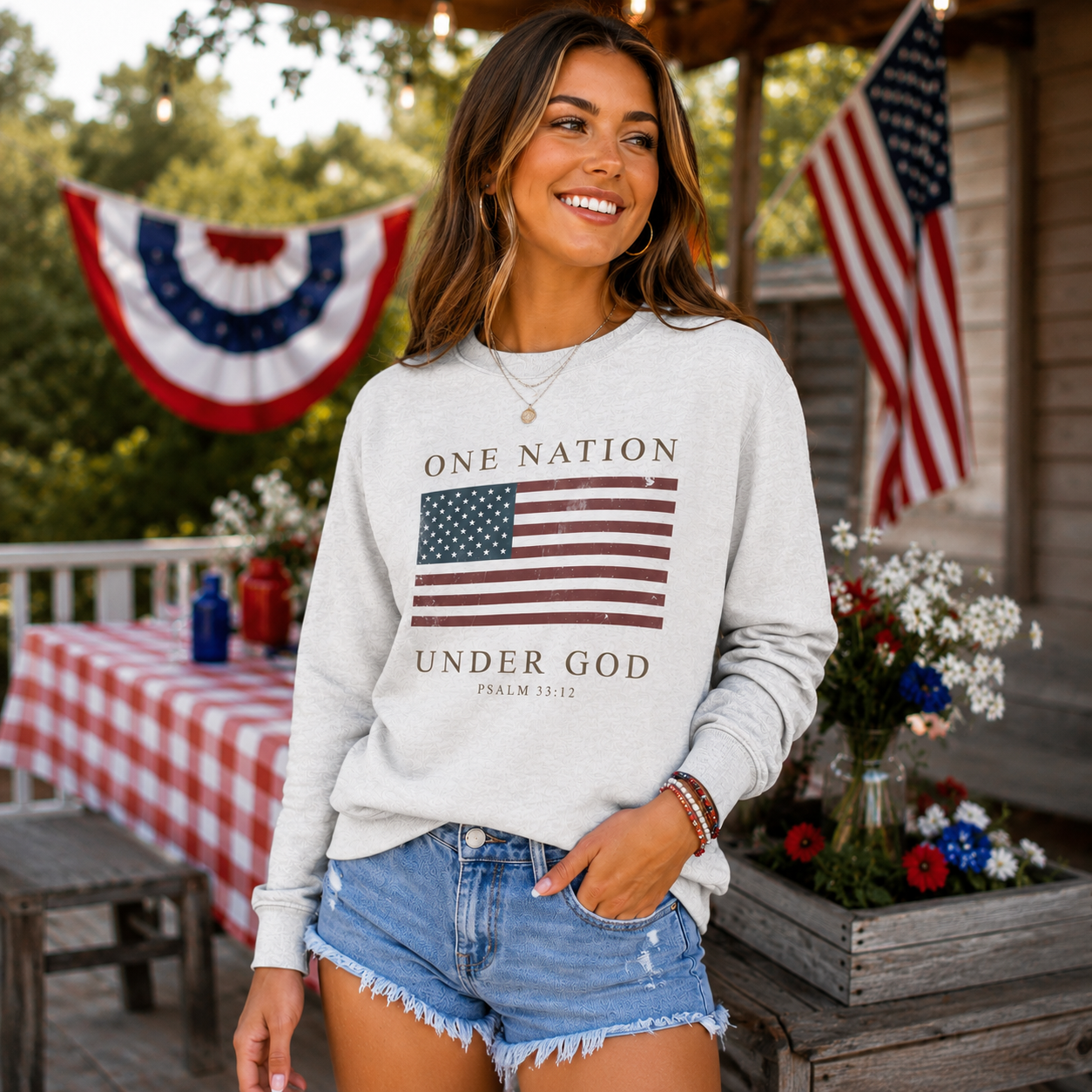 One Nation Under God | Faith & Freedom Sweatshirt