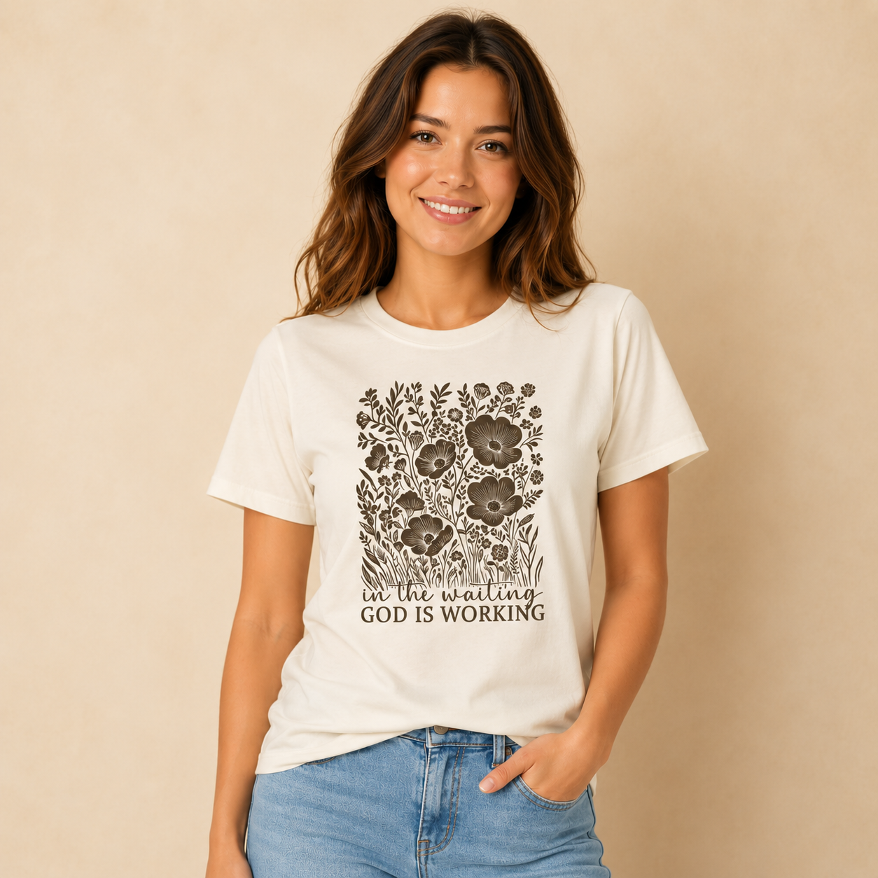 In the Waiting God is Working | Faith Tee