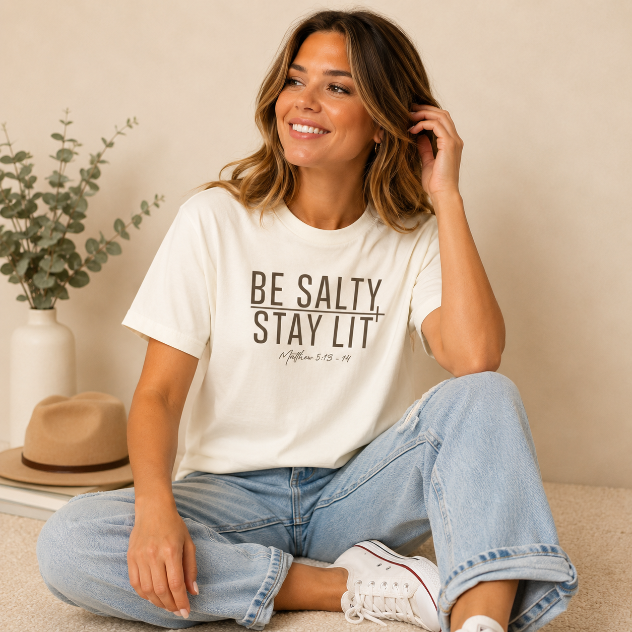 Be Salty, Stay Lit | Matthew 5:13-14 | Faith Tee