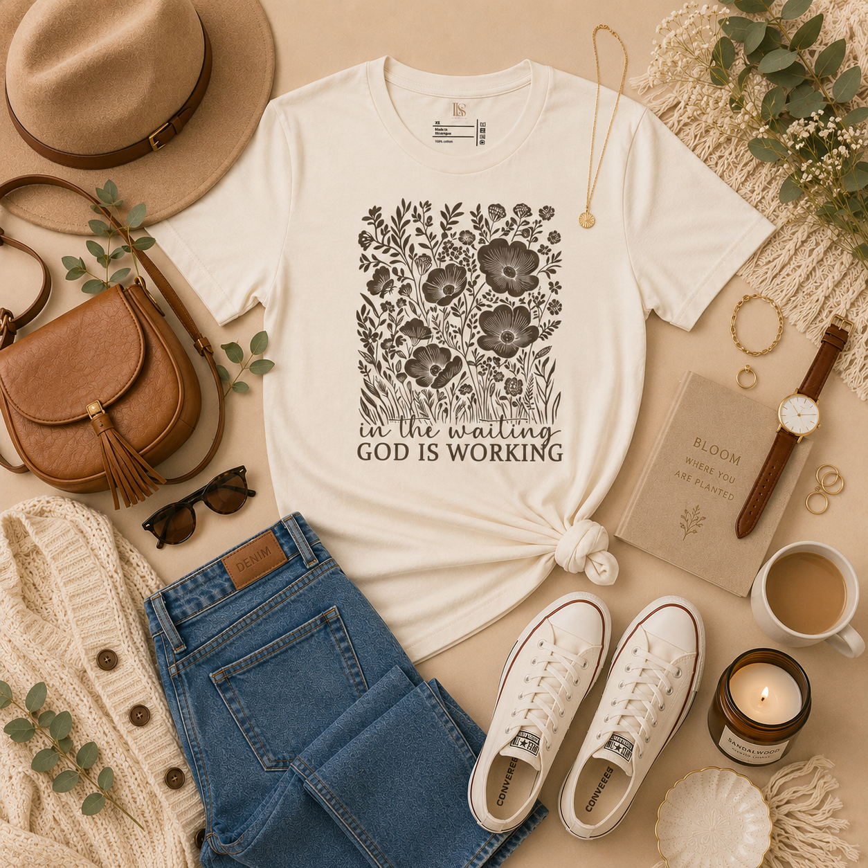 In the Waiting God is Working | Faith Tee