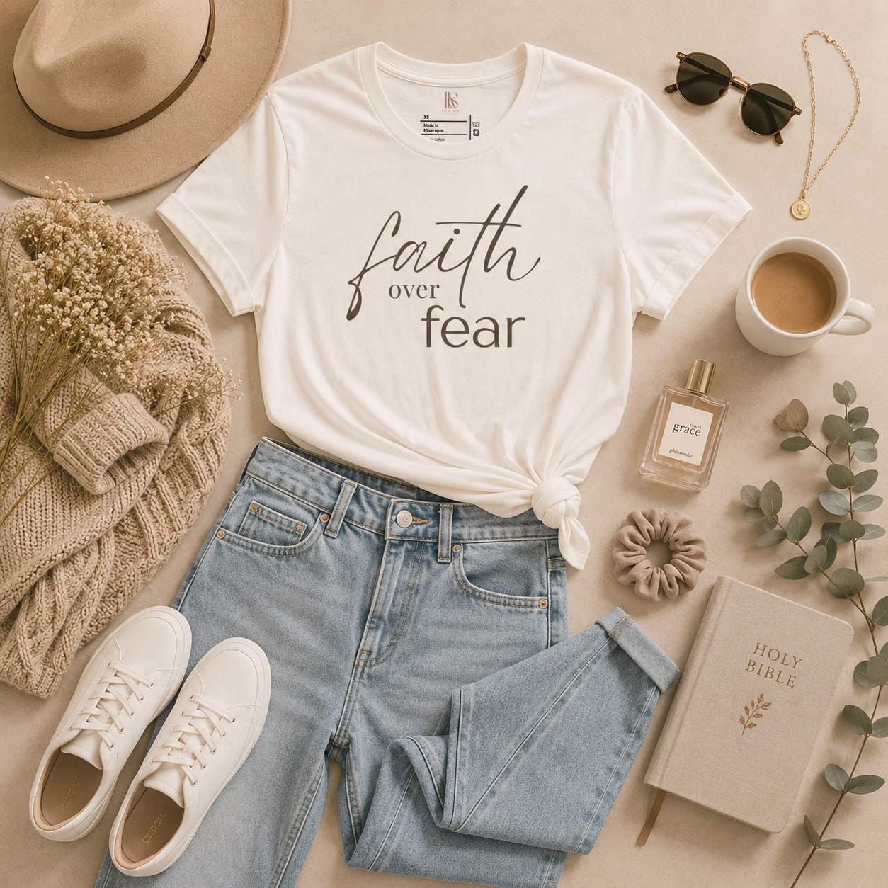 Faith Over Fear | Minimalist Faith Tee