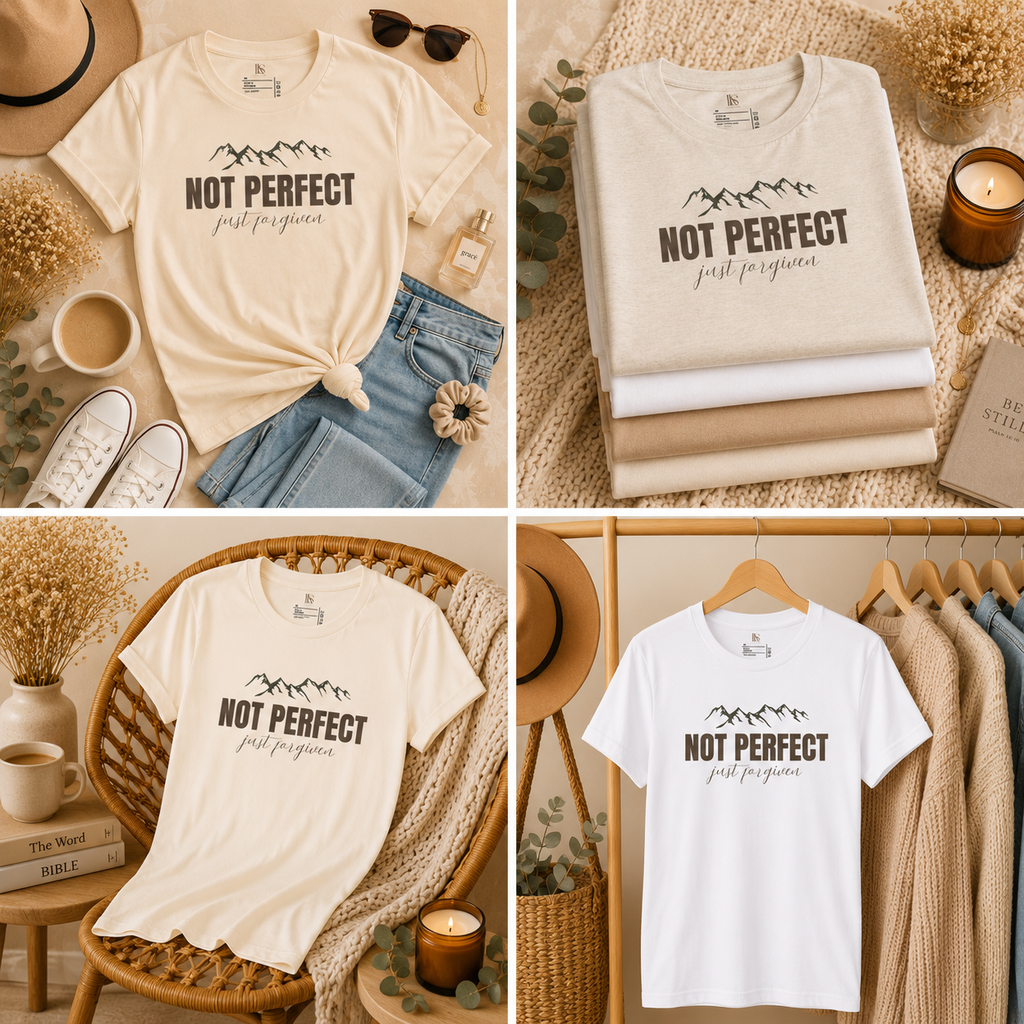 Not Perfect Just Forgiven | Graphic Faith Tee