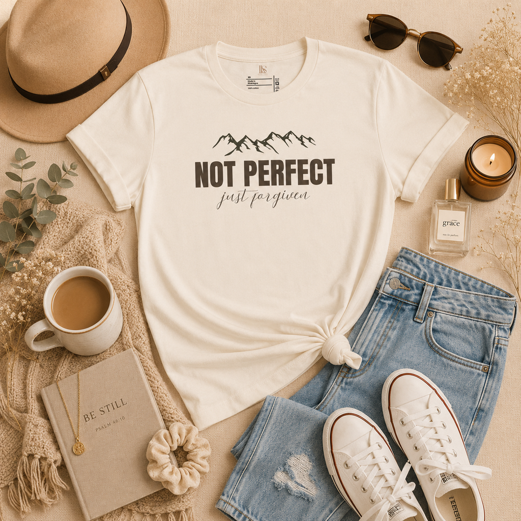 Not Perfect Just Forgiven | Graphic Faith Tee