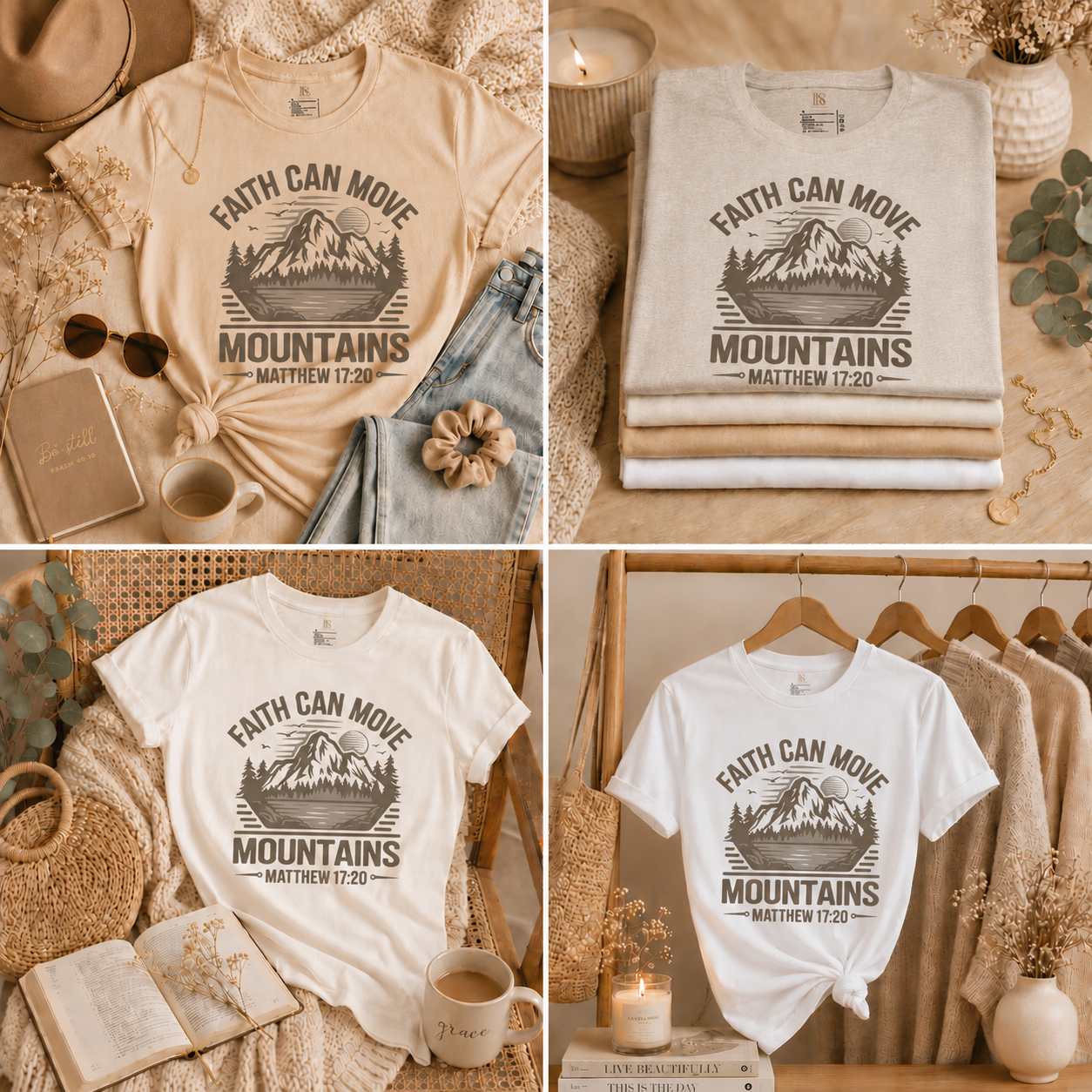 Faith Can Move Mountains | Matthew 17:20 | Graphic Faith Tee