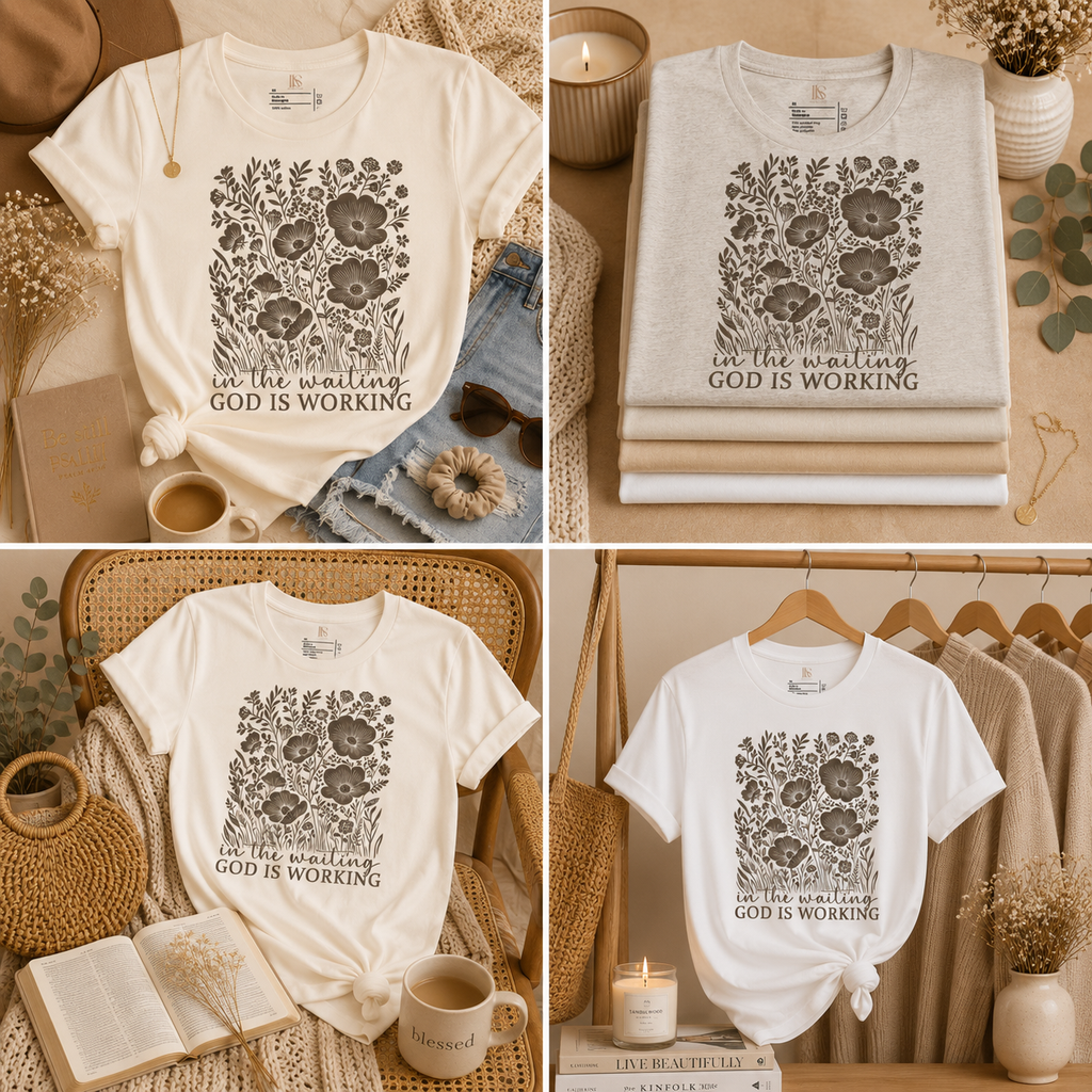 In the Waiting God is Working | Faith Tee