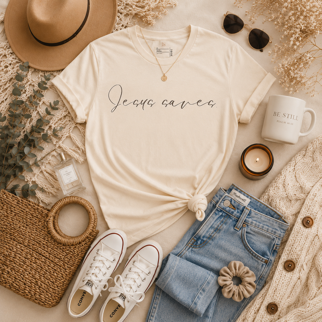 Jesus Saves - Script | Faith Tee