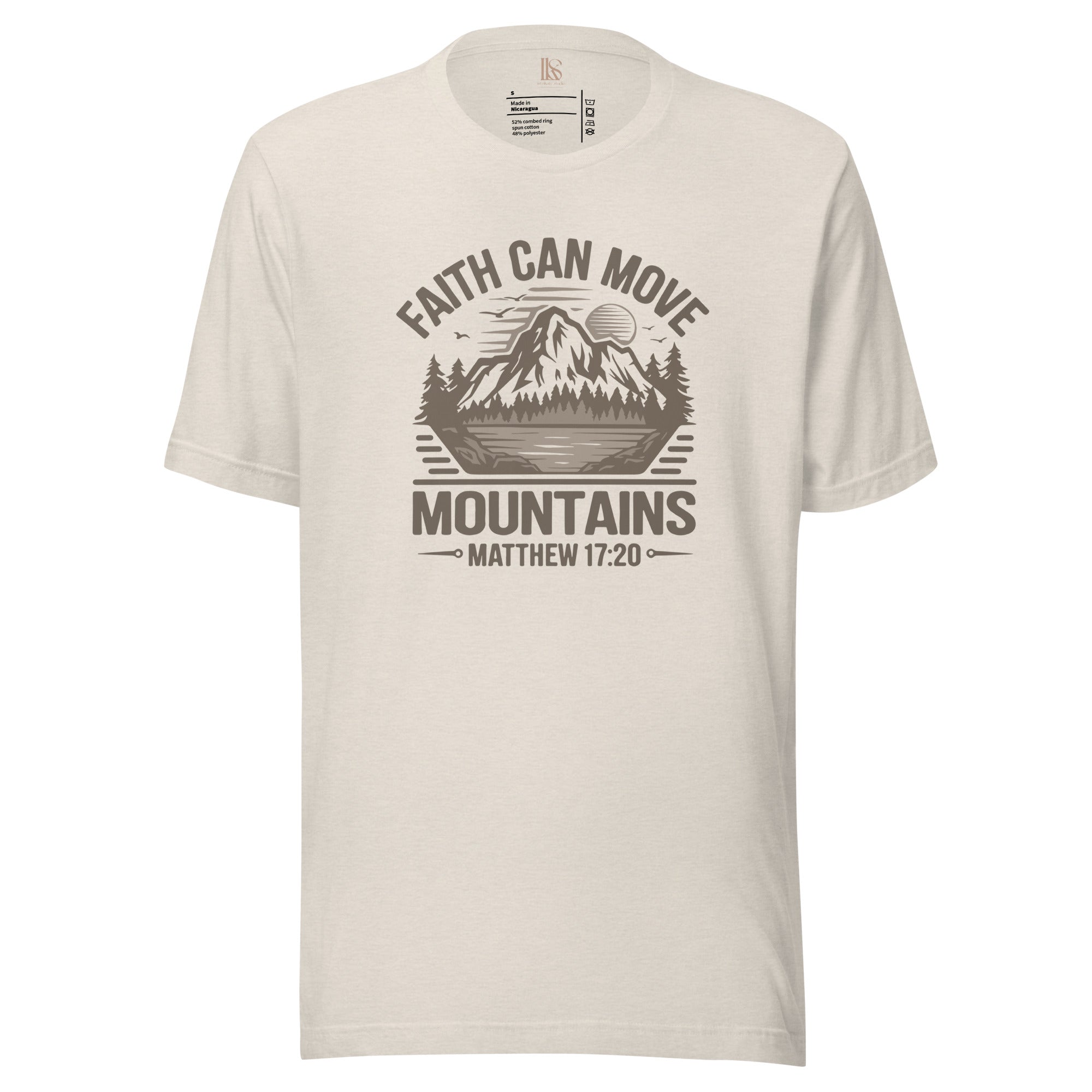 Faith Can Move Mountains | Matthew 17:20 | Graphic Faith Tee