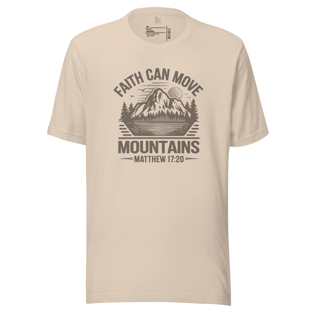 Faith Can Move Mountains | Matthew 17:20 | Graphic Faith Tee