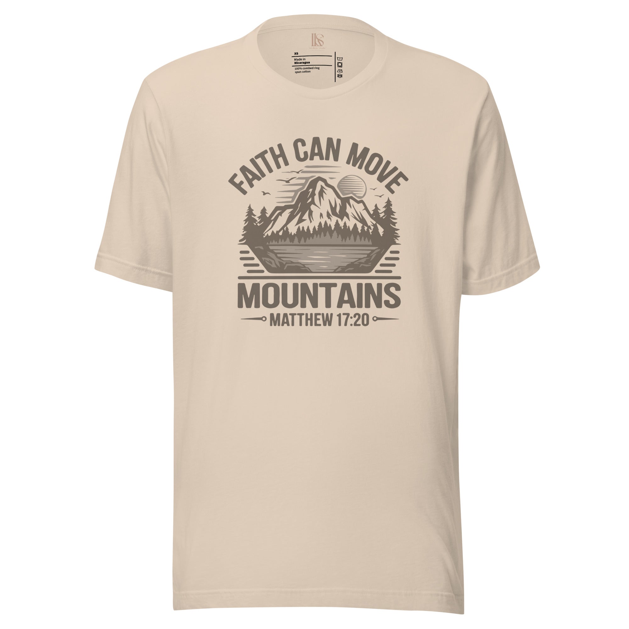 Faith Can Move Mountains | Matthew 17:20 | Graphic Faith Tee