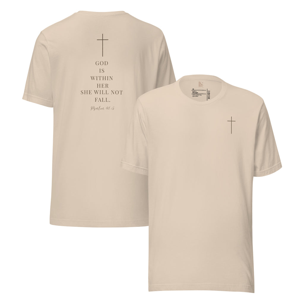 God is Within Her She Will Not Fall | Psalm 46:5 | Faith Tee