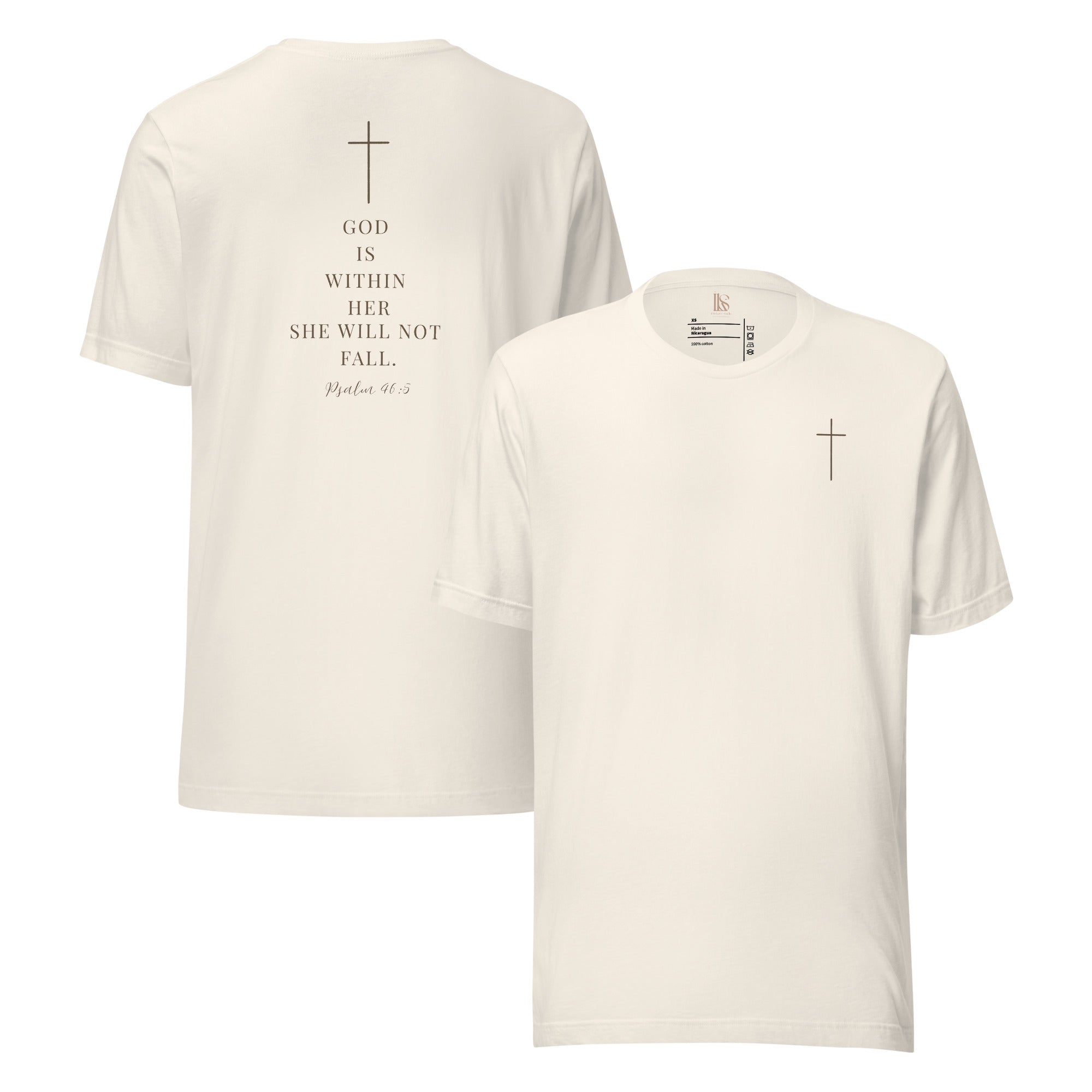 God is Within Her She Will Not Fall | Psalm 46:5 | Faith Tee