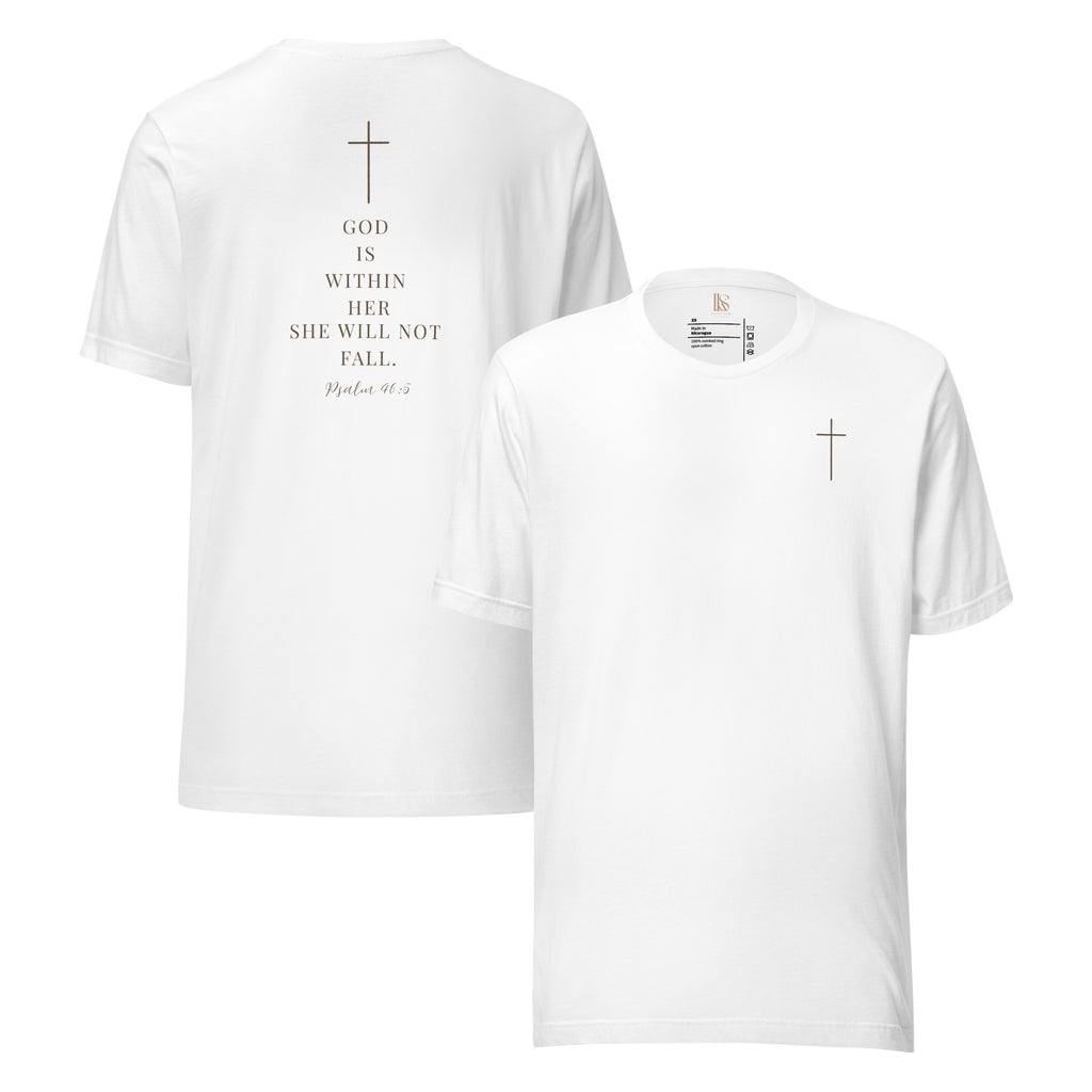 God is Within Her She Will Not Fall | Psalm 46:5 | Faith Tee